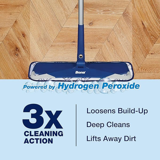 Bona PowerPlus Hardwood Floor Deep Cleaner Spray - 32 fl oz - Refillable - Oxygenated Formula and Residue-Free Floor Cleaning Solution - for Wood Floors (Pack of 2)