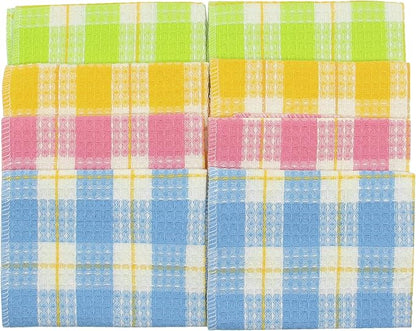 Mia'sDream Cotton Rags Terry Dish Cloths Dish Rags for Cleaning, Absorbent Cleaning Rags Lint Free Cleaning Cloths Pack of 8, 13inch x 13inch Multi Colors