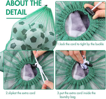 Berlune Large Mesh Laundry Bags, 24 x 36 Inch Bulk Wash Set with Drawstring for Commercial Use, Dorms, Vacation Rentals, Laundromats, Apartments & Facilities(Green,30)