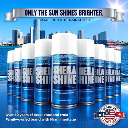 Sheila Shine 12 x 10oz Stainless Steel Cleaner and Polish - Removes Grease, Fingerprint & Watermark - Kitchen Appliances, Refrigerators, Sinks, Ovens & Grills - Stainless Steel Sprays Cleaner