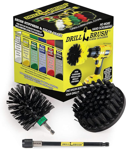 Household Supplies: Grill Brush Drill Set Power Scrubber Kit - Cordless Electric Spin Scrubber for BBQ Cleaning, Fireplace Grates & More - Rust Remover - No-Wire Design Included in Cleaning Tools Set