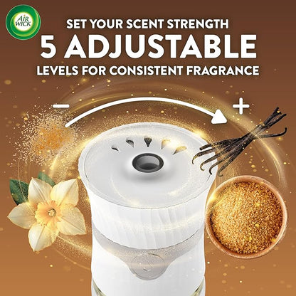 Air Wick Plug In Scented Oil Refill, Infused with Essential Oils, Plug In Air Fresheners for Home, Brown Sugar & Vanilla, 6 ct