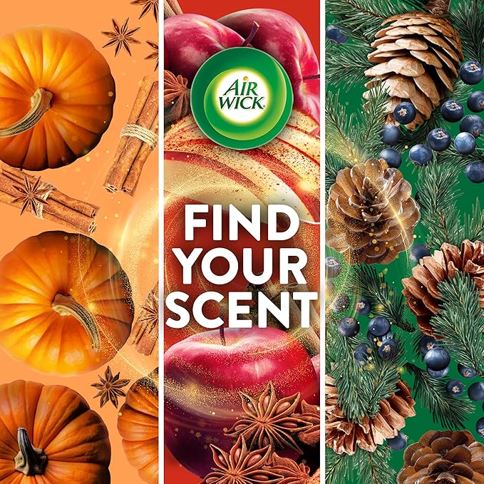 Air Wick plug in Scented Oil 2 Refills, Woodland Pine, (2x0.67oz), Essential Oils, Air Freshener