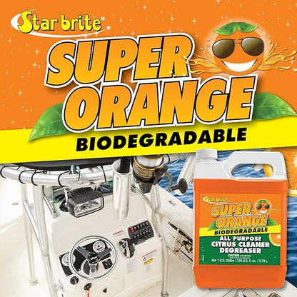Star Brite Super Orange All-Purpose Citrus Cleaner Degreaser - Remove Dirt, Grime, Grease, Smudges, Oil & Gummy Residue - Biodegradable