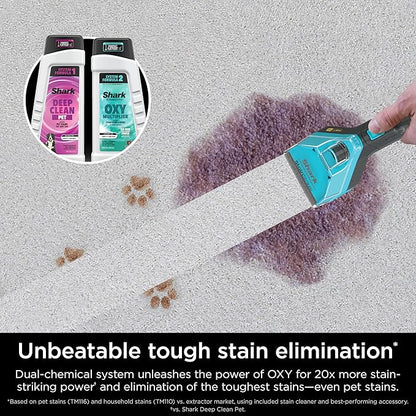 Shark CarpetXpert HairPro | Upright Carpet, Area Rug & Upholstery Cleaner | StainStriker Handheld Tough Stain Remover & Onboard Self Clean | Pet Hair Pickup & Odor Removal | 5 Tools | Navy | EX304