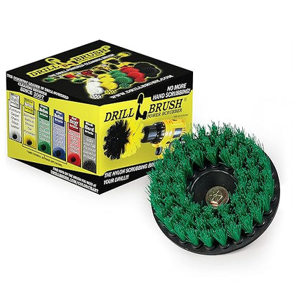 Construction Tools - Medium Scrub Brush - Threaded - 5/16 x 24 - fits Electric - Cordless - Air Pneumatic - Variable Speed - Dual Action - Orbital - Rotary - Buffer - Polisher – Machine