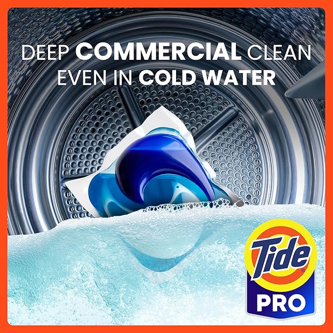 P&G PROFESSIONAL Tide Professional Commercial Power PODS Laundry Detergent, 63 Count (4 Count), 00030772141175