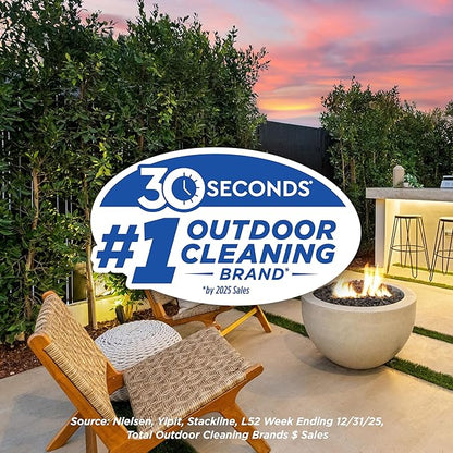 30 SECONDS Outdoor Cleaner 2 Pack with Hose End Sprayer - Cleans Stains from Algae, Mold and Mildew on Vinyl Siding, Deck, Patio, Brick and More