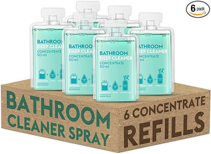 DUTYBOX Bathroom 6 Capsule Packs - Cleaner Capsule Pack, Cleaning Supplies for Bathtub, Shower, Toilet, Faucet, Tile Floor, Capsule Packs for Spray Bottle Solution
