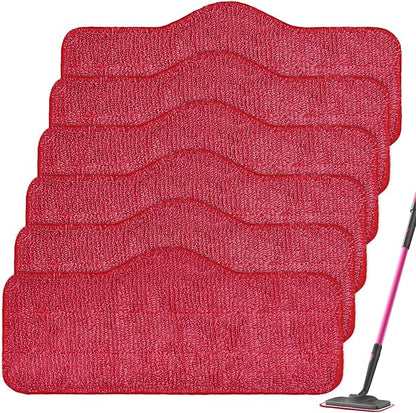 6 Pack Steam Mop Pads Compatible with Schenley Steam Mop Cleaner,Microfiber Steam Mop Replacement Pads for Schenley Steam Mop 7 in 1,Reusable and Washable Steam Mop Accessories for Floor Cleaning