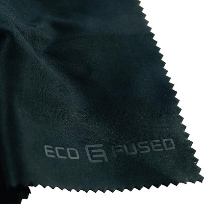 Eco-Fused Blue/Black Microfiber Cloth - 6x7 Inch - 12 Pack - Glasses & Lens Cleaning