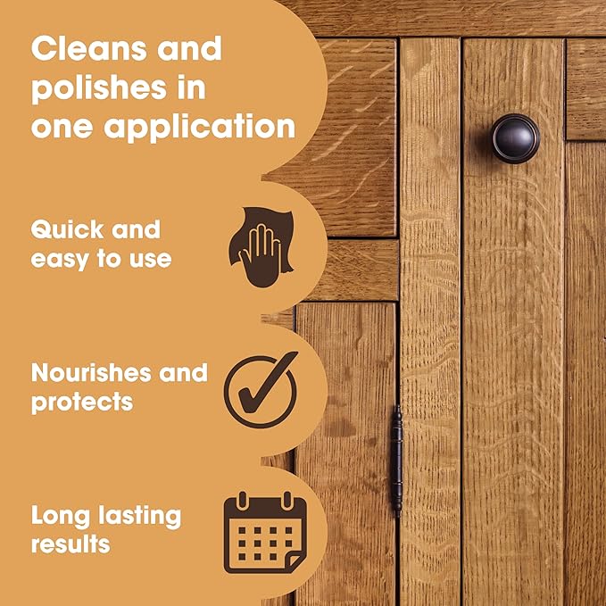 Furniture Clinic Premium Dark Oak Beeswax Polish (6.8oz/200ml) | Condition, Restore, Protect, & Waterproof Wood Furniture | Natural Wax for all Wood Types & Colors - Oak, Teak, Dark & Light