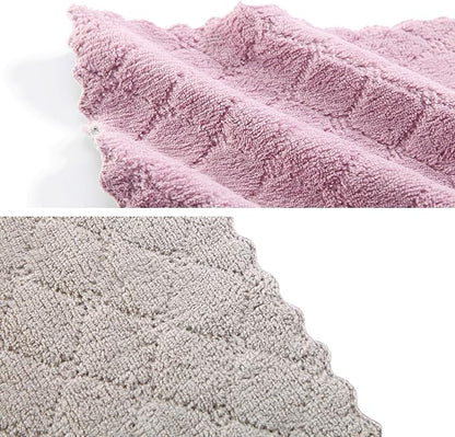 Hypermotion Microfiber Cleaning Cloth, Kitchen Towels, Double-Sided Microfiber Towel Lint Free Highly Absorbent Multi-Purpose Dust and Dirty Cleaning Supplies for Kitchen Car Cleaning. Pack of 12