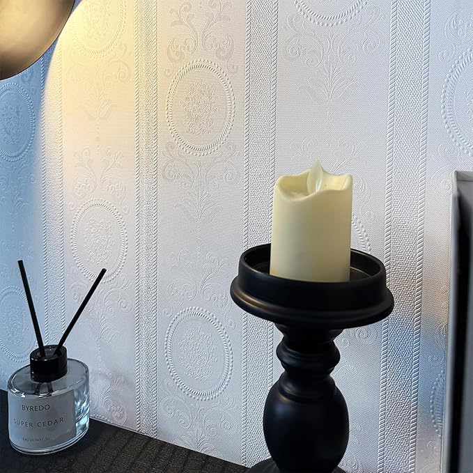 JiffDiff Wallpaper Peel and Stick Textured,3D Embossed Wall Paper Stick on Wallpaper Modern Waterproof Self Adhesive Contact Paper(17.3" x 800")