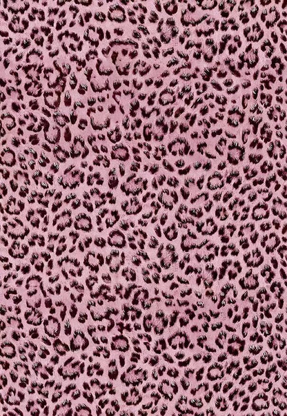 Leopard Print Peel and Stick Wallpaper, Waterproof Removable Self Adhesive Textured Wall Paper, Black and Pink Unique Funky Cheetah Contact Paper for Bedroom and Bathroom 120"X17.3"(14.4 sq. ft)