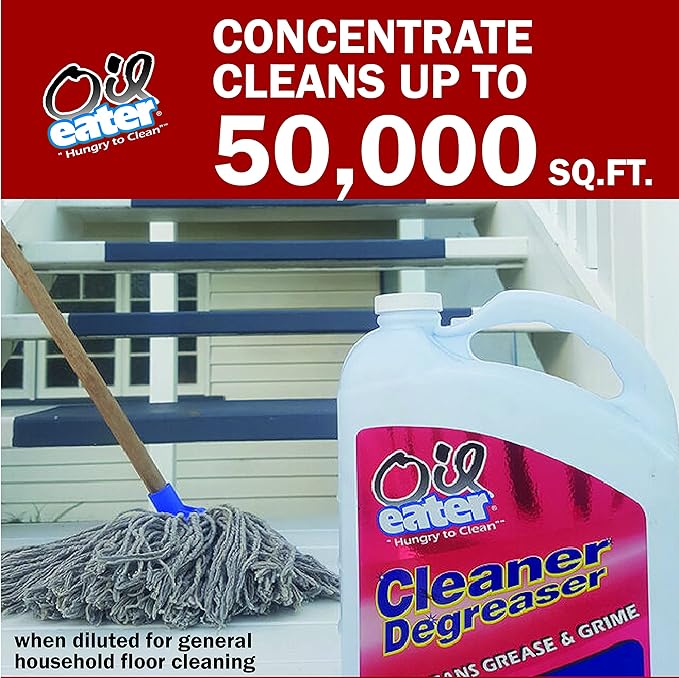 Oil Eater Original 1 Gallon Cleaner,Degreaser - Dissolve Grease Oil and Heavy-Duty Stains – Professional Strength,(Pack of 2)