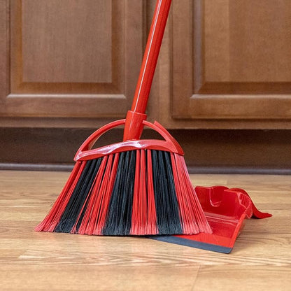 O-Cedar One Sweep Broom with Step-On Dustpan | Remove 99% with One | Lightweight Quiet Cleaning Tool | Ideal for Pet Owners