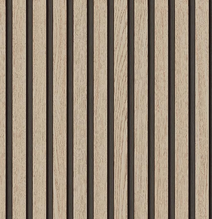 myforHD Wallpaper Peel and Stick Wood Grating Stripe Self-Adhesive Wallpaper Faux Wood Contact Paper Wood Slats Self Adhesive Wall Paper PVC Vinyl Film Removable Waterproof 17.3" x 393"