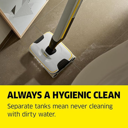 Kärcher FC 7 Cordless All-in-One Hard Floor Cleaner with 4-Roller Technology for Simultaneous Wet and Dry Debris Removal