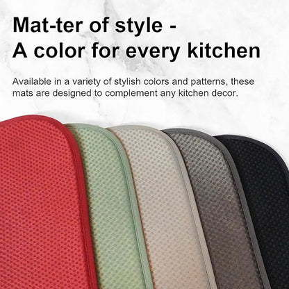 2-Pack Dish Drying Mat 18 x 24 inches – XL Drying Matt Kitchen Counter,Dish Drying Mats for Kitchen Counter, Super Absorbent, Anti-Slip, Fast Drying, Kitchen Must-Have(Dark Gray)