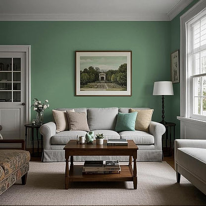 HeloHo Solid Green Wallpaper Matte Textured Peel and Stick Wall Paper Modern Self Adhesive Removable Waterproof Contact Paper for Living Room Bedroom Decor 78.7"X15.7"