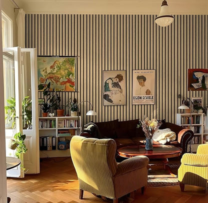myforHD Wallpaper Peel and Stick Wood Grating Stripe Self-Adhesive Wallpaper Faux Wood Contact Paper Wood Slats Self Adhesive Wall Paper PVC Vinyl Film Removable Waterproof 17.3" x 236"