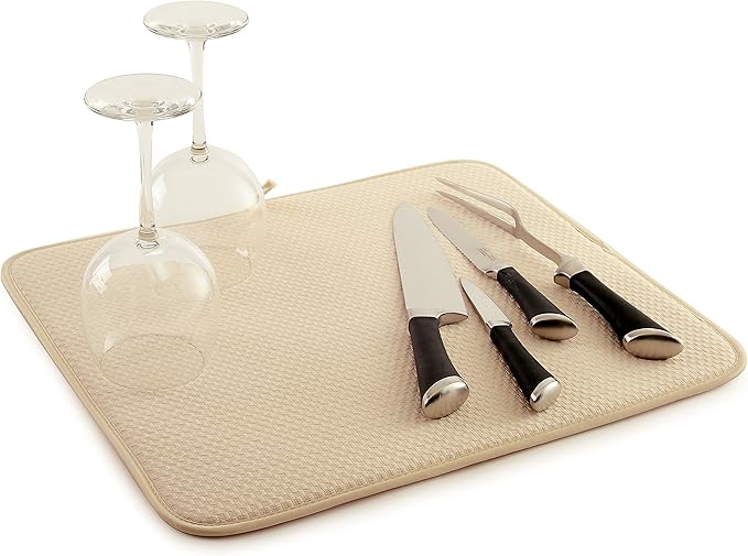 Norpro Mircofiber Drying Dish Mat, 16 x 18-inch, Beige