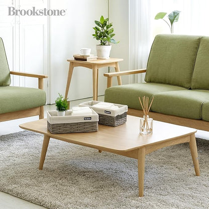 Brookstone Wicker Shelf Storage Basket Decorative Shelf Bin, bathroom organizers and storage, Boho Living Room Decor, Spring Storage 2026-2 Piece Set