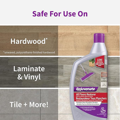 Rejuvenate All Floors Restorer Fills Scratches, Shines And Protects All Floor Types, Including Hardwood, Laminate, Vinyl And Tile, 32 Ounces