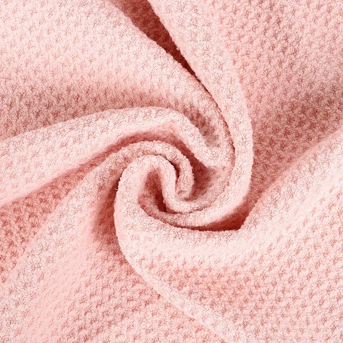 Mile High Life Tri-fold Golf Towel | 16" X 24" | Premium Microfiber Fabric | Waffle Pattern | with Heavy Duty Carabiner Clip | for Men and Women (2 Pack Pink)