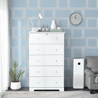Guvana Peel and Stick Wallpaper Blue and White Contact Paper Modern Wall Paper Geometric Striped Removable Self Adhesive Wallpaper for Bathroom Bedroom Covering Accent Wall Vinyl Rolls 78.7"x17.3"