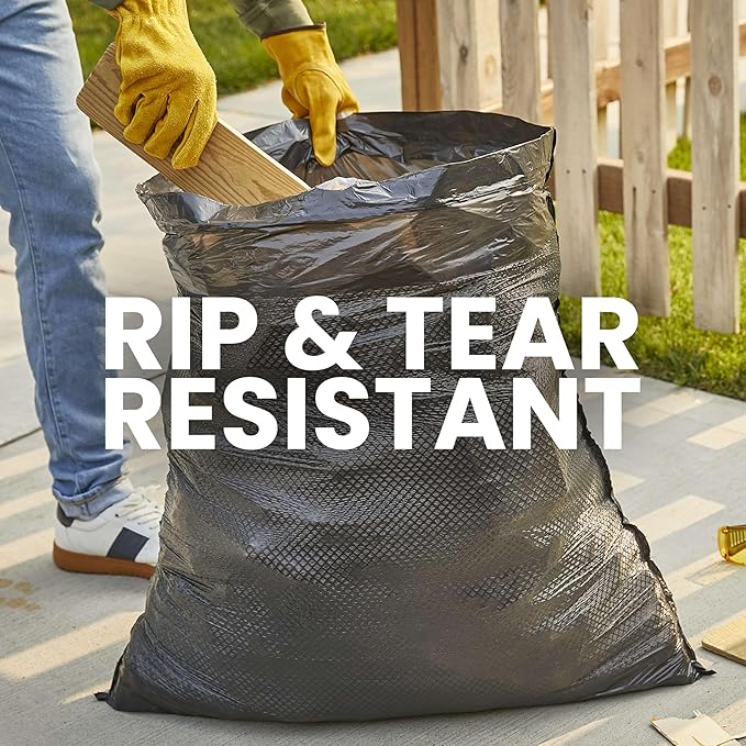 Glad Trash Bags, ForceFlex Large Garbage Bags ‚ 30 Gallon Black Trash Bag ‚ 68 Count (Package May Vary)