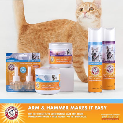 Arm & Hammer Pet Scents Gel Odor Eliminator, Solid Baking Soda Deodorizer for Pet Areas, Homes, Litter Boxes, and Rooms, Long-Lasting Odor Control, Fresh Breeze Scent, 15 Oz