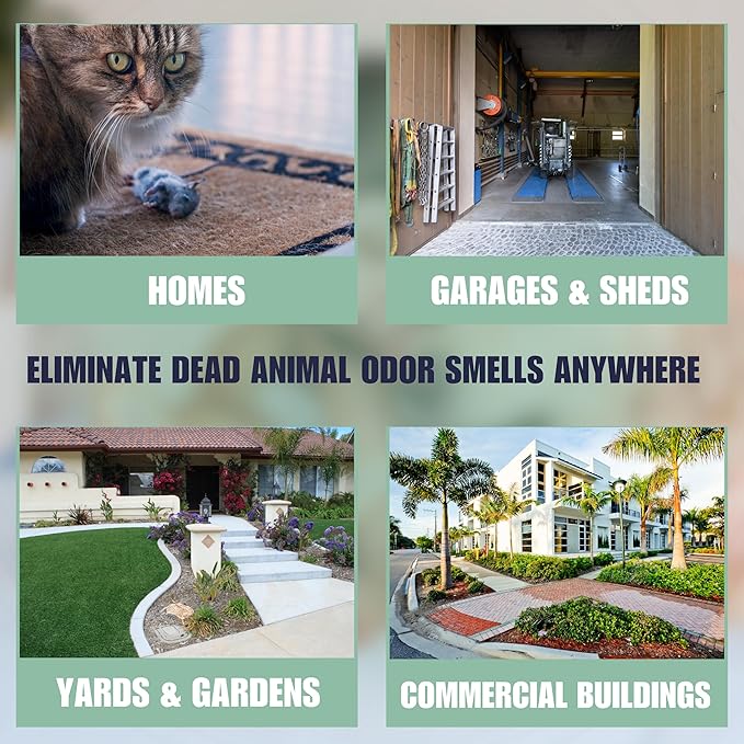 SMELLEZE Dead Animal Odor Eliminator for Home - Removes Rodent & Mouse Smell in Wall, Attic, Crawlspace - Reusable Pouch, Pet Safe, USA Made, 375 sq.ft
