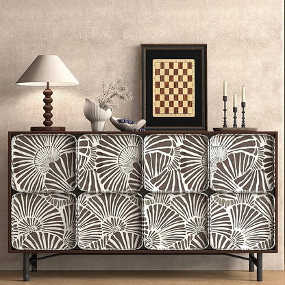 White and Brown Peel and Stick Wallpaper 17.3"393" Modern Boho Self Adhesive Removable Contact Paper for Bedroom Cabinets Drawers Shelf Home Decor Vinyl Film