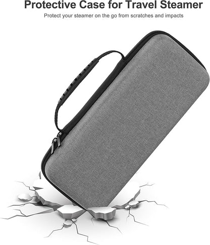 Travel Steamer Case Compatible with Jack & Rose/for FEPPO/for Nesugar Garment Steamers, Handheld Steamer Carrying Storage Bag Organizer for Iron Accessories Grey(Case Only)