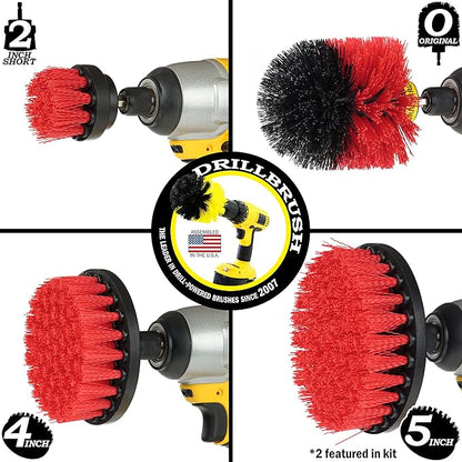 Outdoor Cleaning Supplies - Bird Bath Brush - Garden Statues Cleaning Kit - Outdoor Water Fountain Cleaning Brush - Headstone Restoration Brush Kit - Outdoor Granite Cleaner - Concrete Cleaning Brush
