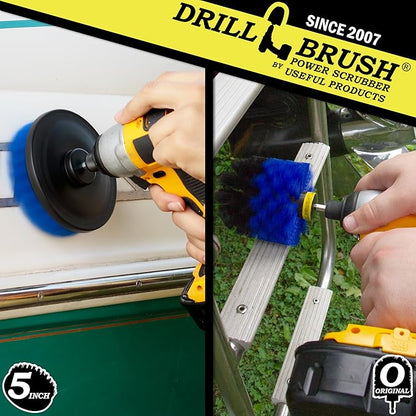 Marine Cleaning Supplies - Boat Cleaning Brush Accessories - Boat Hull Cleaner - Boat Deck Scrubbing Tool - Pool Deck Scrubber - Barnacle Buster Brush Set - Tank Cleaning Complete Kit - Pool Lining