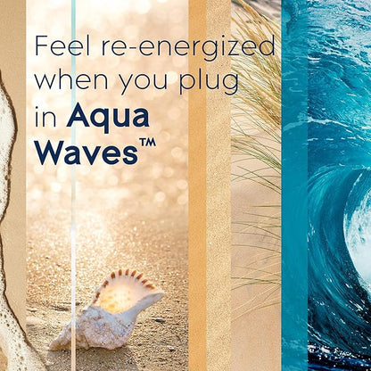 Glade PlugIns Refills Air Freshener, Scented and Essential Oils for Home and Bathroom, Aqua Waves, 2.01 Oz, 3 Count