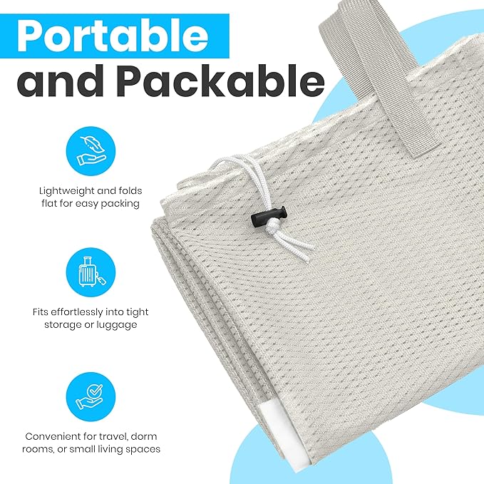 Handy Laundry Mesh Laundry Bags 24 x 36 Inches, 2-Pack - Extra Large Heavy Duty Bag with Handles & Shoulder Strap, Breathable, Machine Washable for Dorm, Travel, Bedding & Storage - Grey