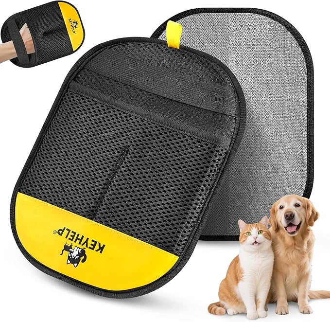 Pet Hair Removal Glove for Dogs & Cats, Newly Upgraded Reusable Electrostatic Pet Hair Glove, Magic Brush Pet Hair Remover Tool for Clothing, Couch, Carpet, Car Seat