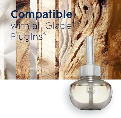 Glade PlugIns Refills Air Freshener, Scented and Essential Oils for Home and Bathroom, Sheer Vanilla Embrace, 1.34 Oz, 2 Count