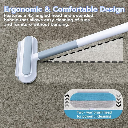 Uproot Cleaner Pro Pet Hair Remover, Carpet Rake for cat Fur Removal, Dog Hair Remover Tool, Efficient Fur Brush for Carpets, Rugs, Couches, Furniture, Reusable Ergonomic Design