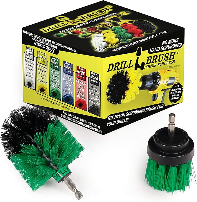 Drill Powered Kitchen Cleaning Brushes - Oven Cleaning Tools - Fridge Stain Remover - Kitchen Cleaning Supplies - Kitchen Scrubbers - Countertop Scrub Brush - Air Fryer Cleaning Kit - Sink Cleaner