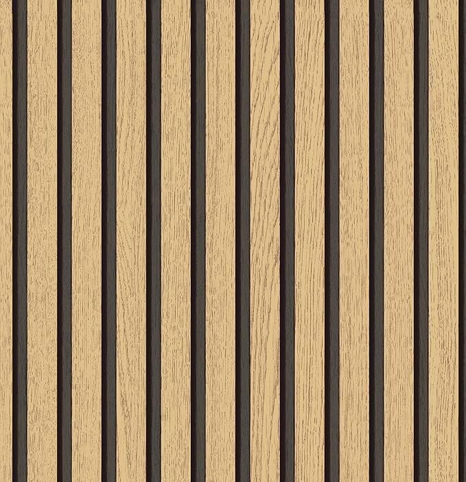 myforHD Wallpaper Peel and Stick Wood Grating Stripe Self-Adhesive Wallpaper Faux Wood Contact Paper Wood Slats Self Adhesive Wall Paper PVC Vinyl Film Removable Waterproof 17.3" x 118"