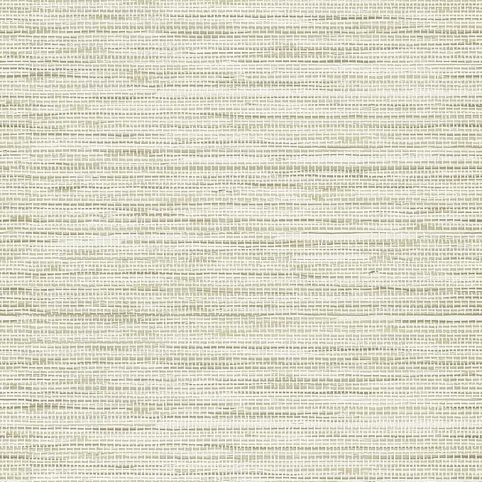 Simon&Siff Cream Textured Grasscloth Peel and Stick Wallpaper 17.7"x197" Neutral Faux Grassweave Wallpaper Waterproof Self Adhesive Removable Wallpaper Mural for Home Decor Bedroom Kitchen Cabinet