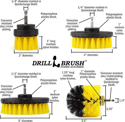 Multipurpose Cleaner Paste and Power Scrubber Kit for Household Cleaning - Bathtub Cleaner - Toilet Brush Cleaning Products - Grout & Tile Cleaner - Hard Water Stain Remover - Bathroom Cleaning Tools