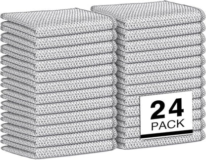 AIDEA Non Scratch Wire Dishcloth 24PK, Wire Dishwashing Rag for Wet and Dry, Dish Cloths for Washing Dishes, Cleaning Pads Steel Scrubber for Cookware, Sinks, Dishes, Stove Tops, 7"×8"