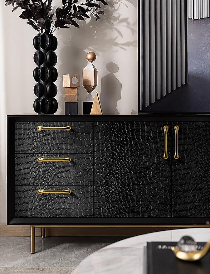 Peel and Stick Wallpaper Black Crocodile Wall Paper Modern Textured Self-Adhesive Removable Contact Paper Thicken Waterproof Easy to Clean Decorative for Bedroom Bathroom Film 197 "x15.75