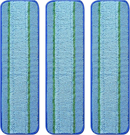 3 Pack Deep Clean Pads for Bona Family of Mops, Washable & Reusable Microfiber Cleaning Pad for Hardwood and Multi-Surface